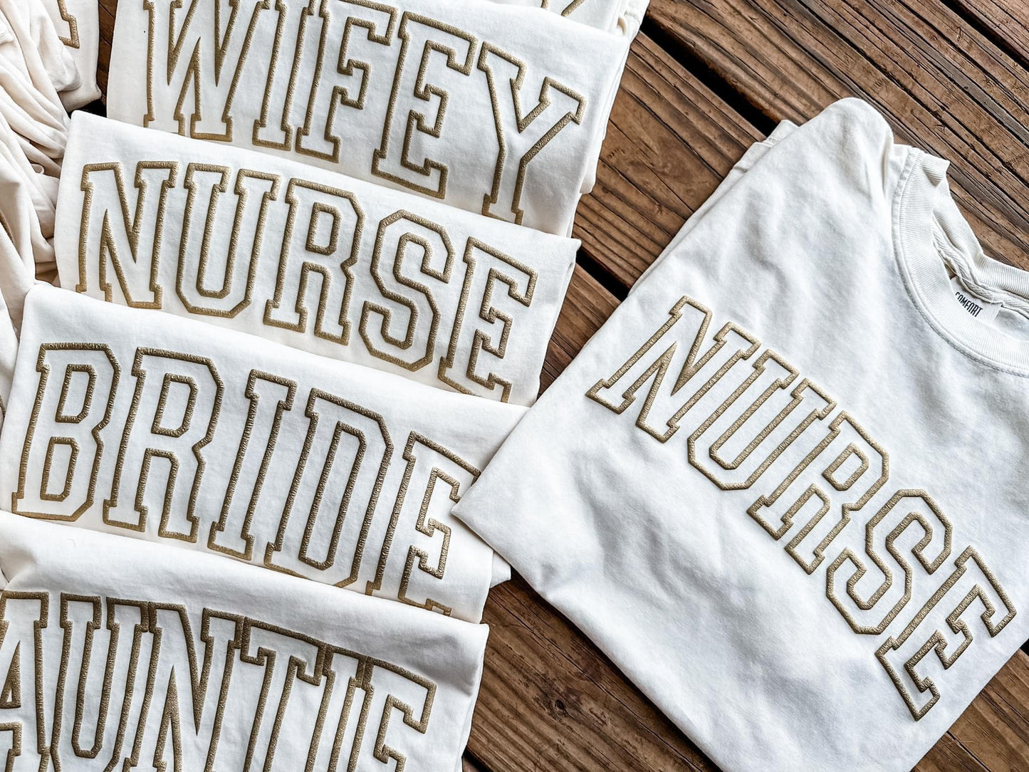 Gold Puff Custom Tees