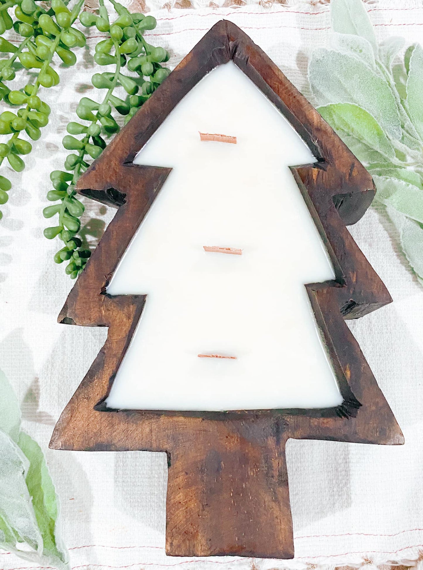 Christmas Dough Bowl Candles