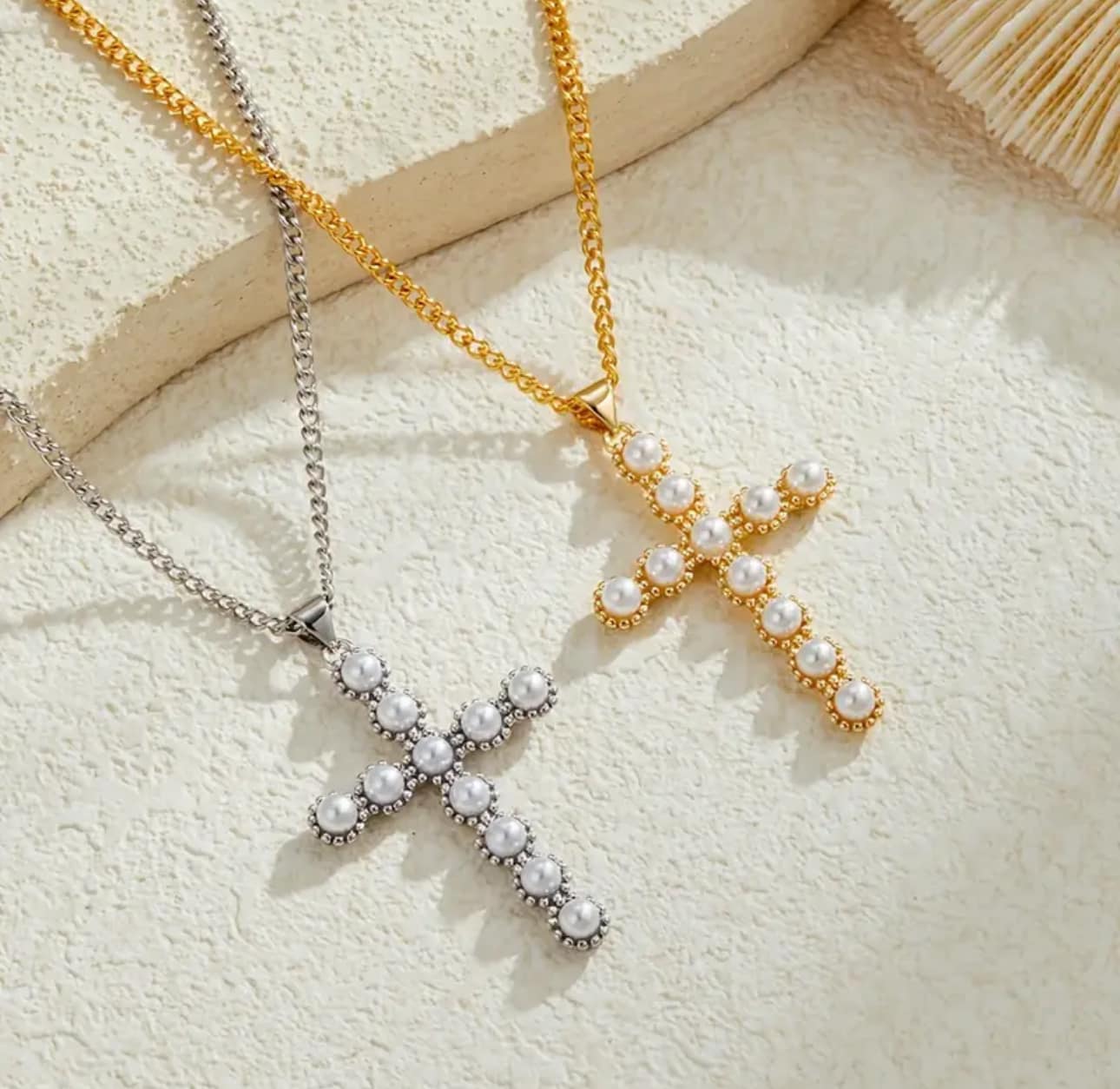 Pearl Cross Necklace