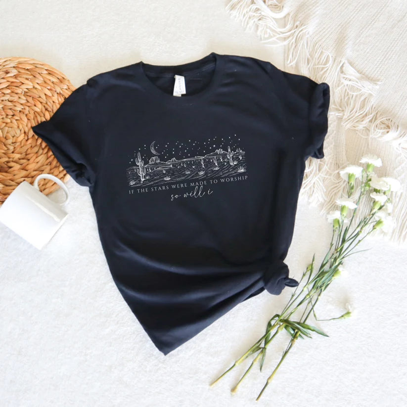 If The Stars Were Made To Worship, So Will I **Comfort Color Tees**