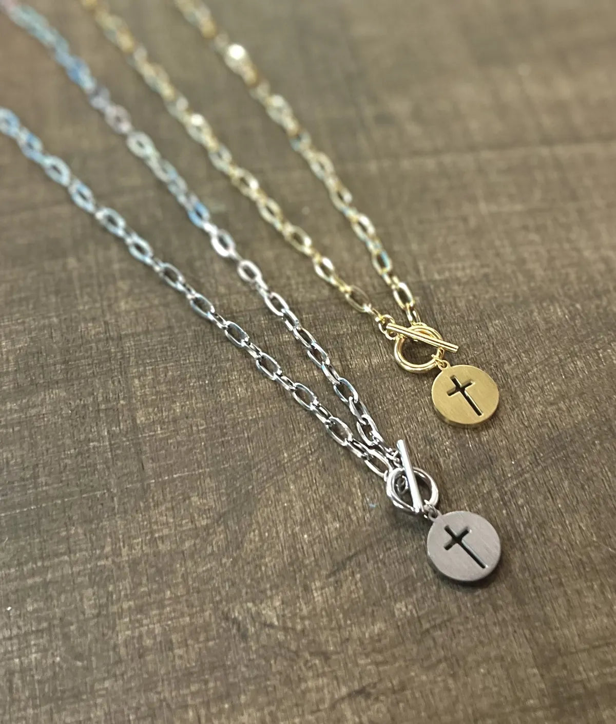 Toggle Cross Necklace