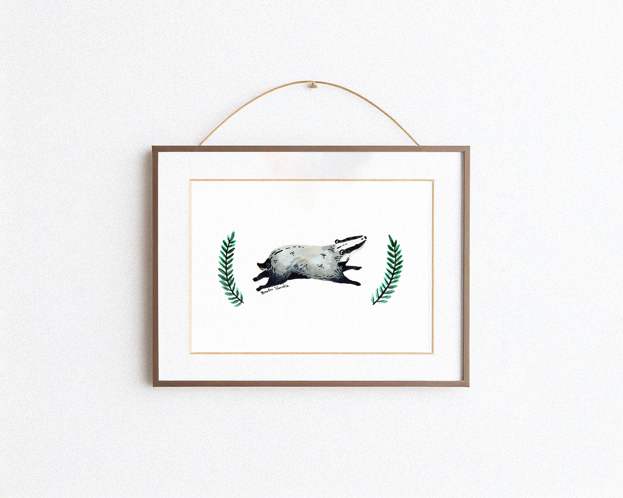 Badger Art Print