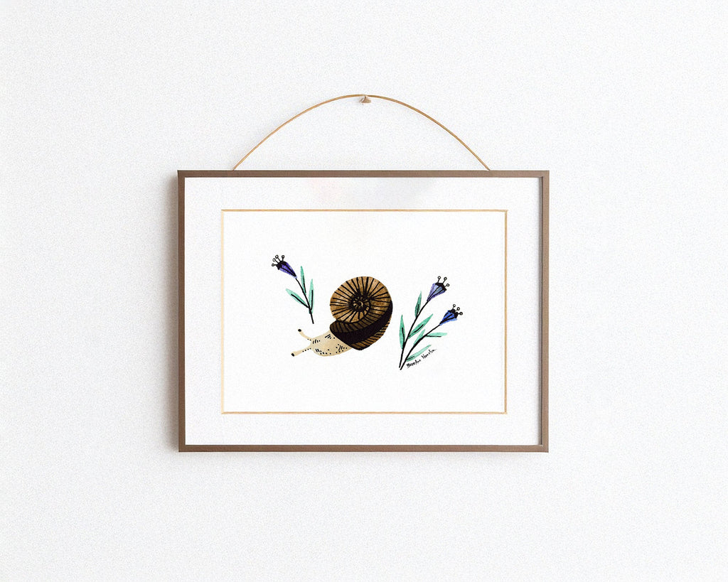 Garden Snail Art Print