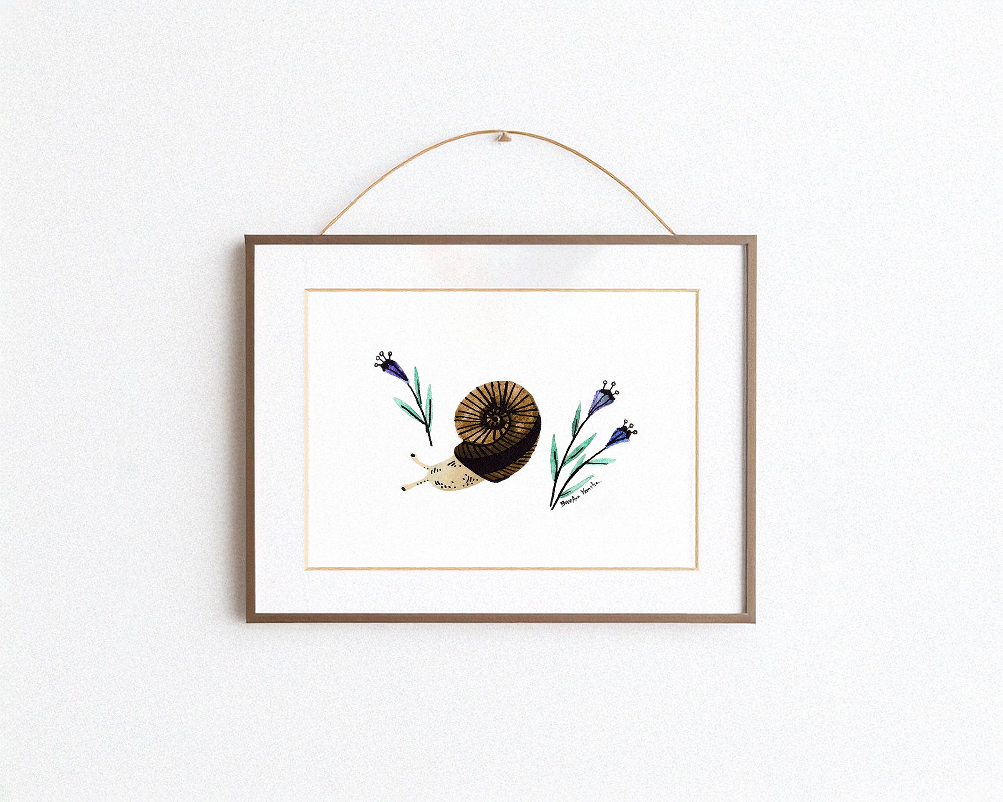 Garden Snail Art Print