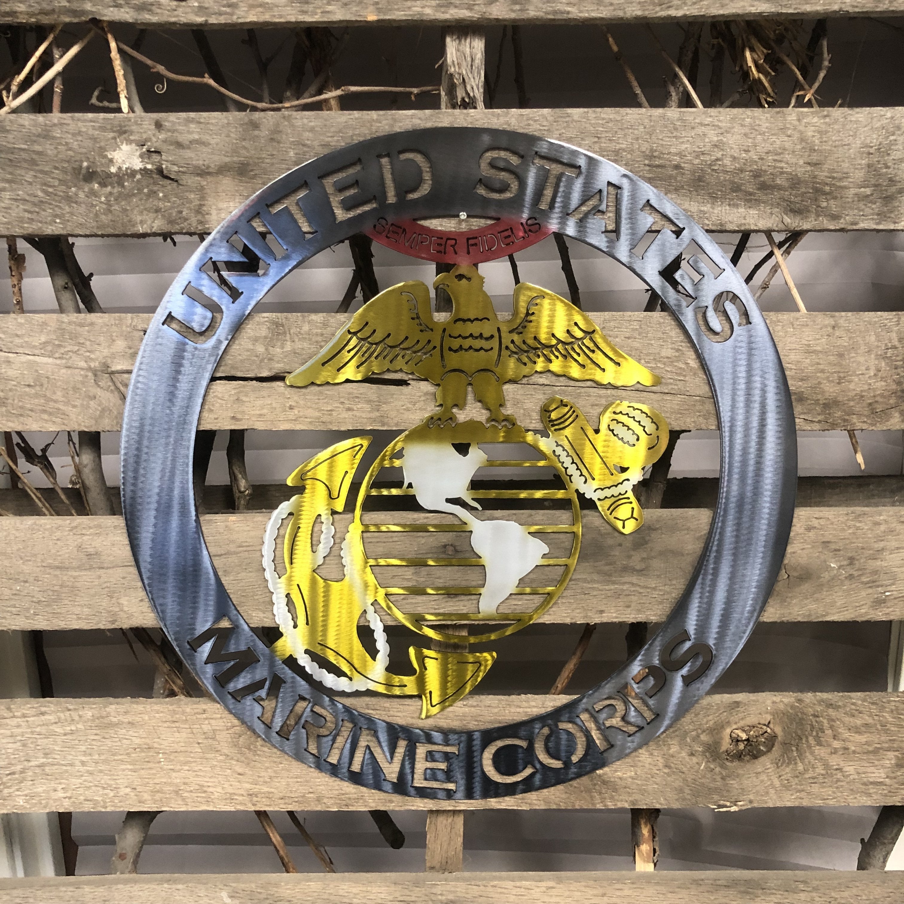 United States Marines Metal Wall Art Logo