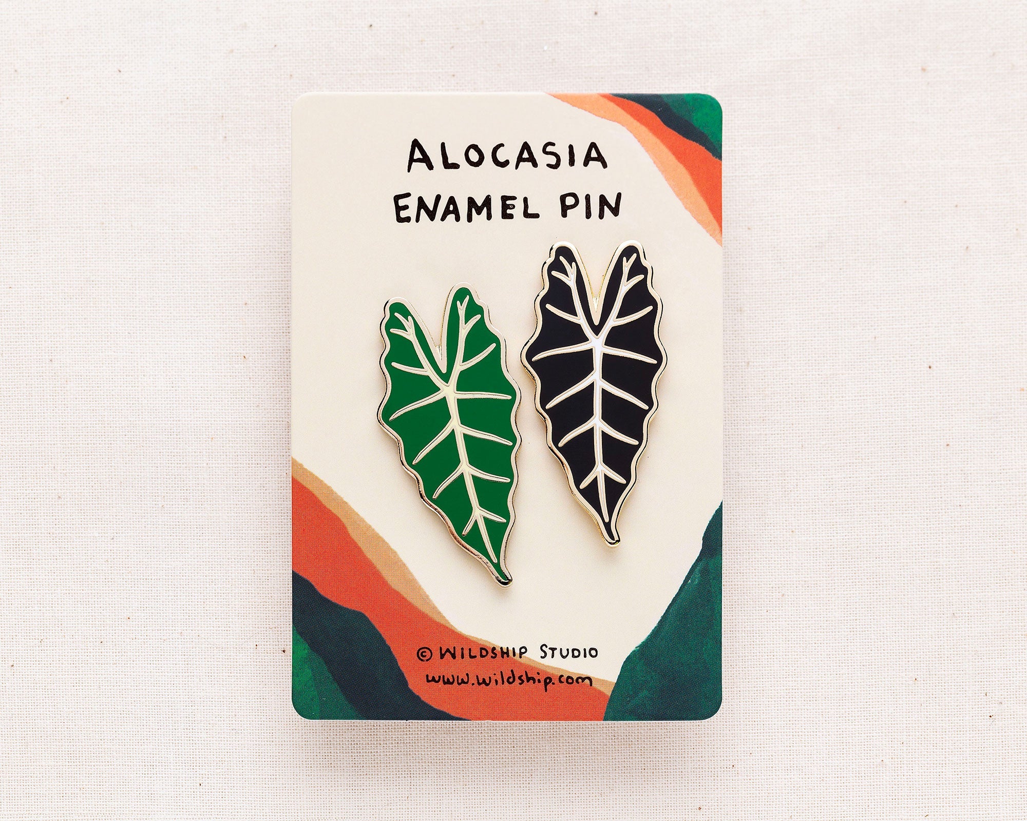 Alocasia Set of 2 Enamel Pins
