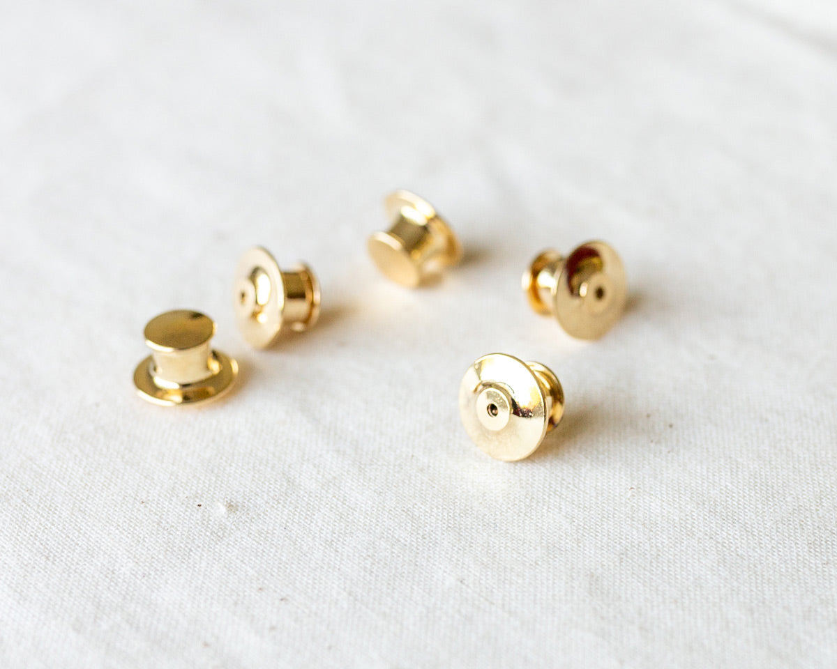 Deluxe Locking Enamel Pin Keepers - Pack of 5