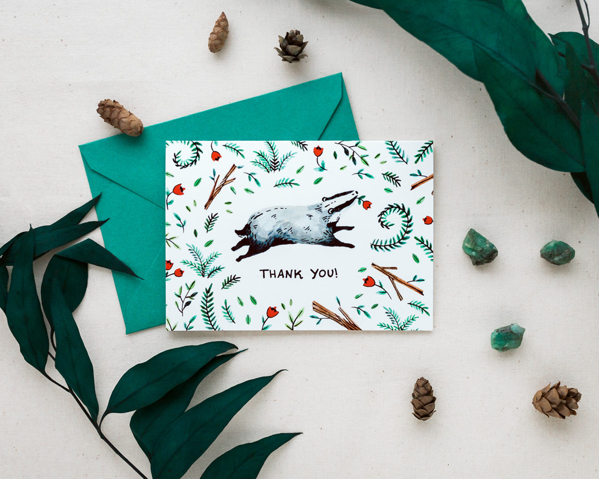 Thank You Badgers - Boxed Set of 6 Cards