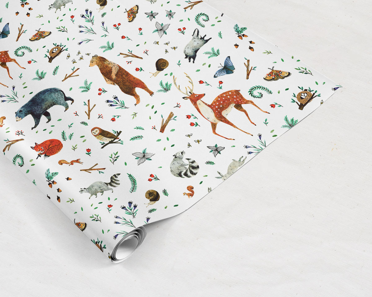 Woodland Animals Gift Wrap