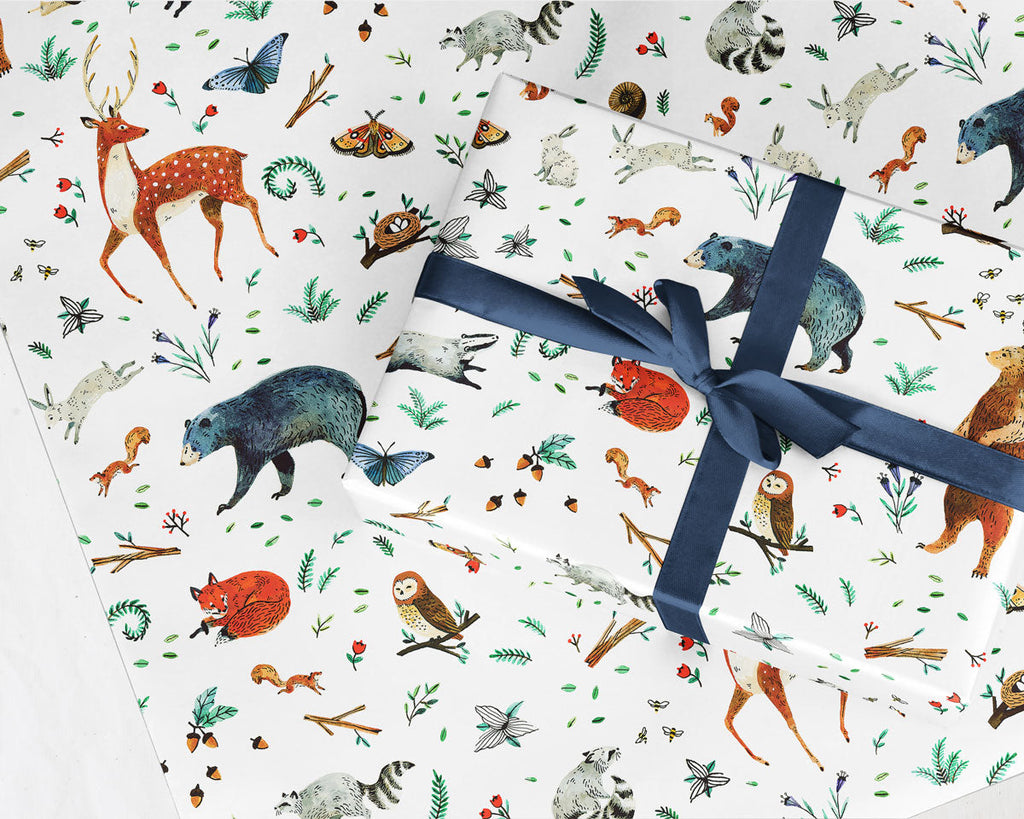 Woodland Animals Gift Wrap