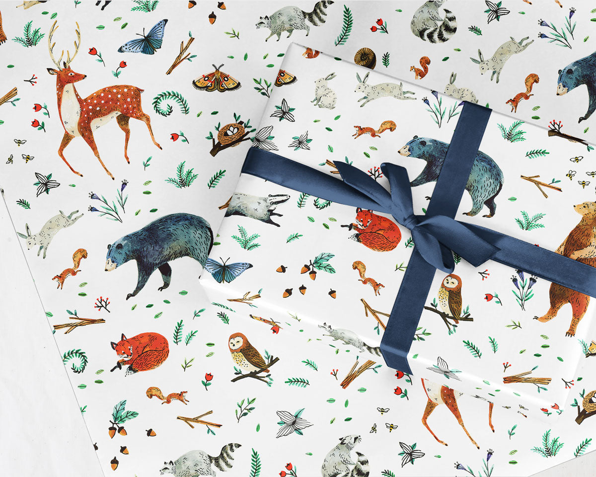 Woodland Animals Gift Wrap
