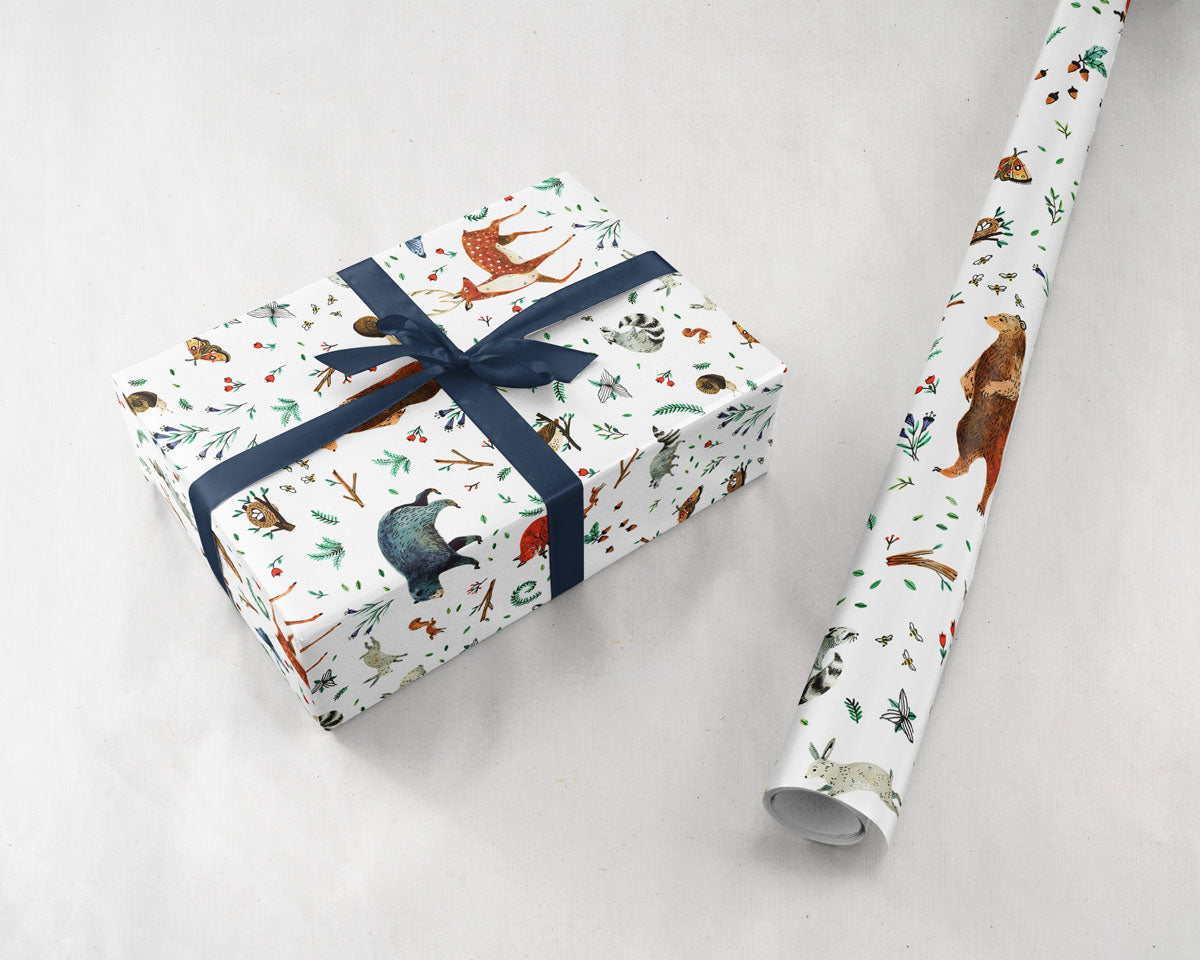 Woodland Animals Gift Wrap