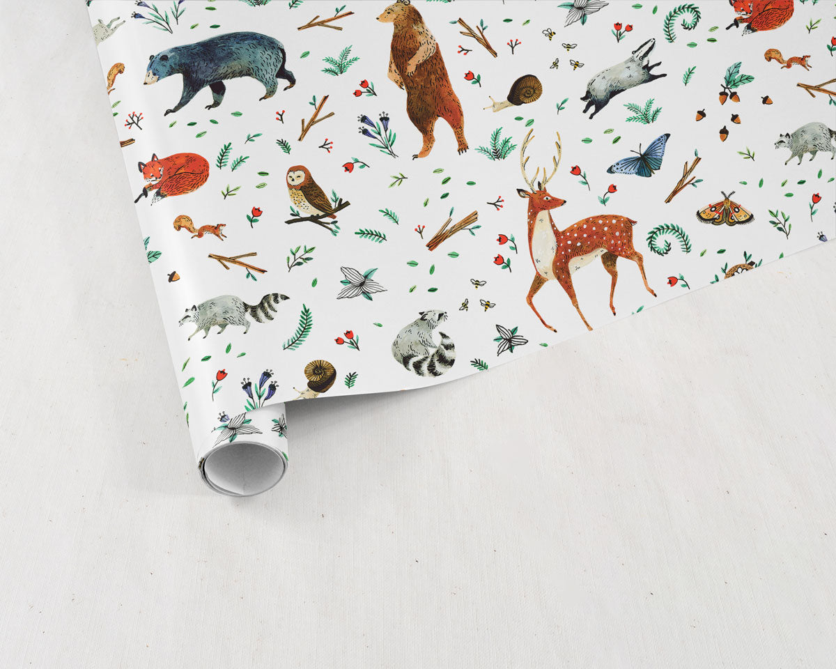 Woodland Animals Gift Wrap