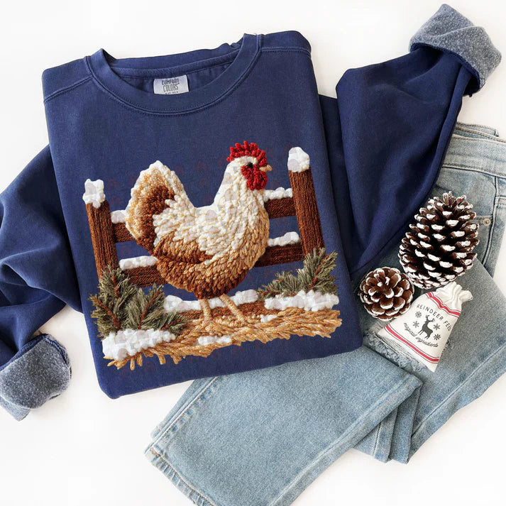 Chicken Latch Hook Faux Design