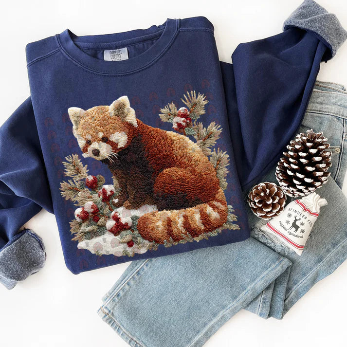 Red Panda Latch Hook Faux Design